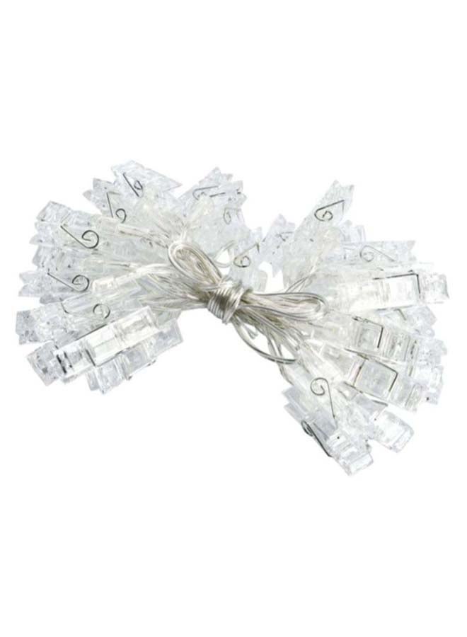 Beauenty LED Wall Photo Clip String Light For Christmas White 5 x 10cm White 5 x 10cm  - Image 1