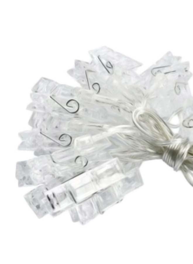 Beauenty LED Wall Photo Clip String Light For Christmas White 5 x 10cm White 5 x 10cm  - Image 2