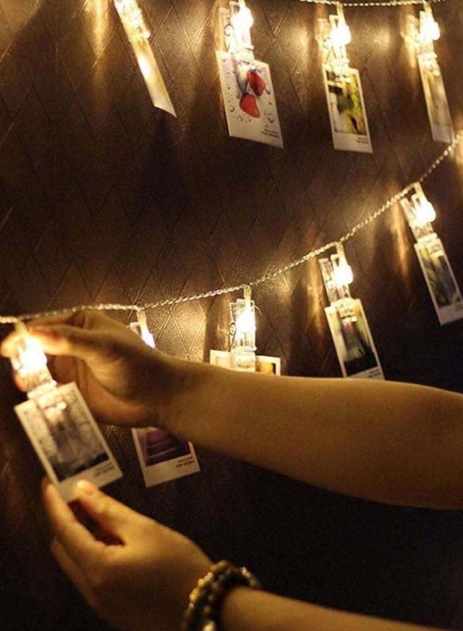Beauenty LED Wall Photo Clip String Light For Christmas White 5 x 10cm White 5 x 10cm  - Image 3
