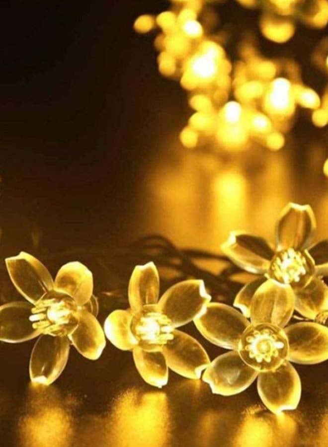 Beauenty 50 LED Flower Solar String Light For Christmas Gold 3 x 14cm Gold 3 x 14cm - Image 2