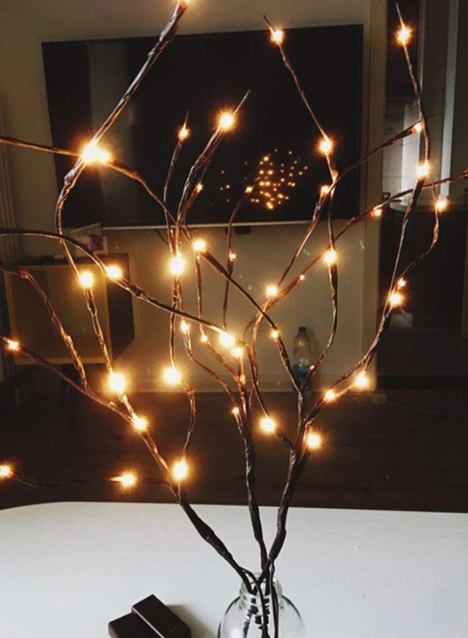 بيوينتي ضوء بتصميم غصن اصطناعي يحتوي على 20 ضوء LED بني 77سم - Image 2