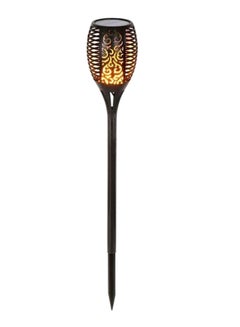 بيوينتي مصباح LED للحديقة بتصميم شعلةٍ متوهجةٍ يعمل بالطاقة الشمسية أسود 5 x 8سم  - Image 1