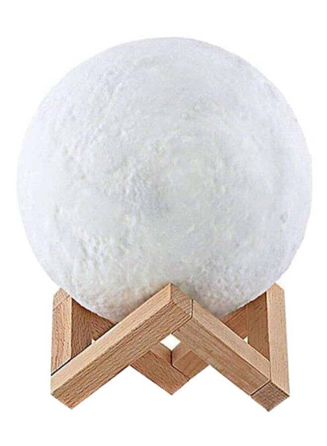 3D Colour Changing Moon LED Table Lamp White/Beige 8 x 13cm - Image 3