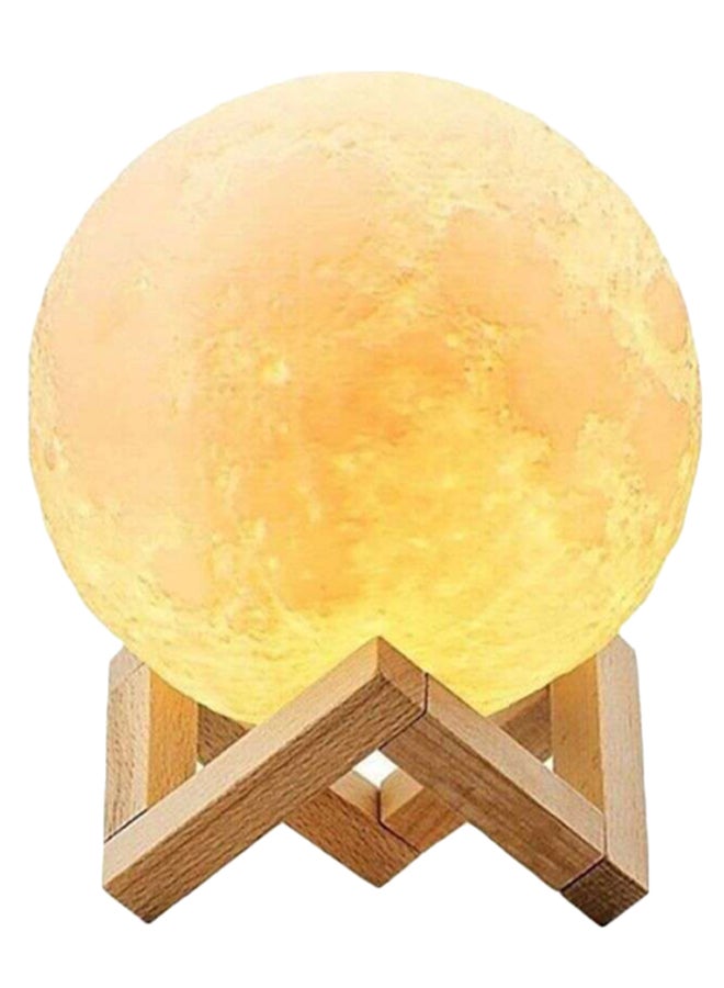 3D Colour Changing Moon LED Table Lamp White/Beige 8 x 13cm - Image 4