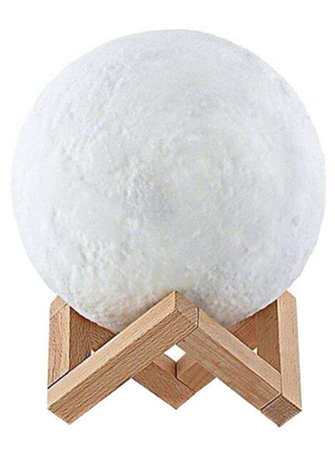 بيوينتي مصباح طاولة بتصميم قمر ثلاثي الأبعاد بإضاءة LED متغيرة الألوان أبيض/بيج 18سم - Image 3