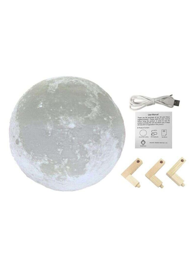 Beauenty 3D Colour Changing Moon LED Table Lamp White/Beige 11cm - Image 1