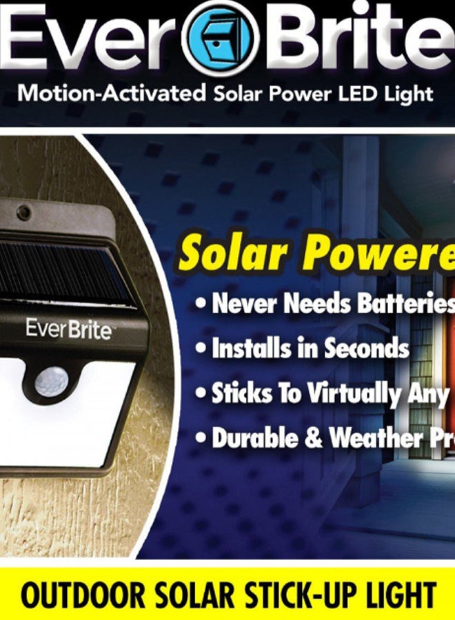 Beauenty Motion- Activated Outdoor LED Stick Up Solar Light Black/White 5 x 17cm - Image 3
