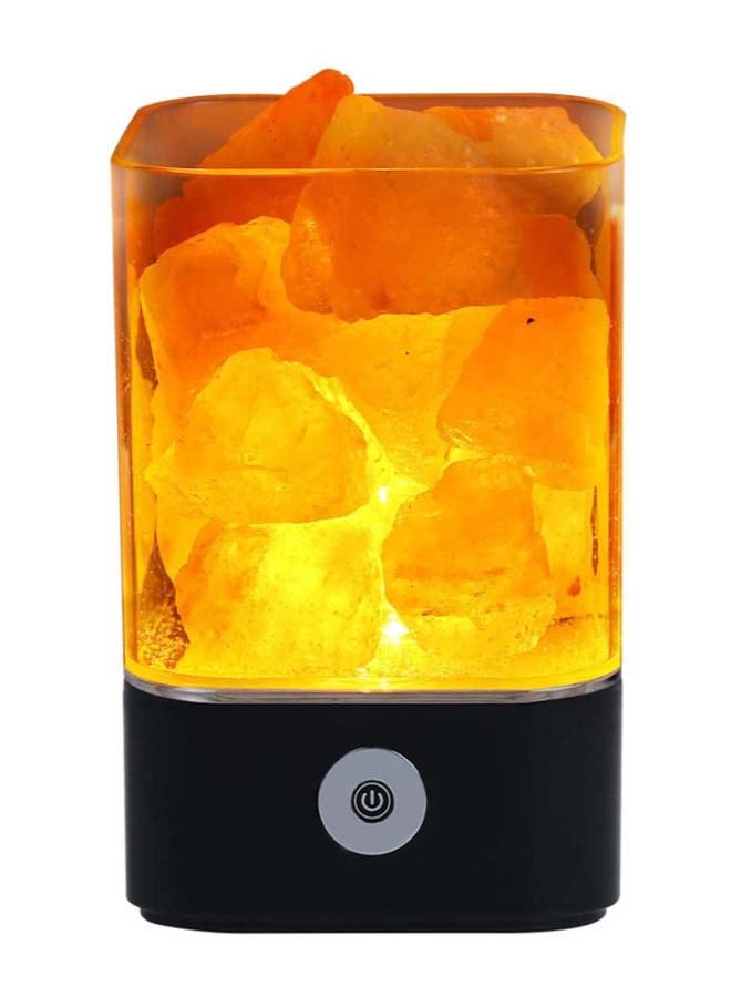 Sharpdo LED Crystal Salt Rock Night Table Lamp Orange/Clear/Black - Image 2