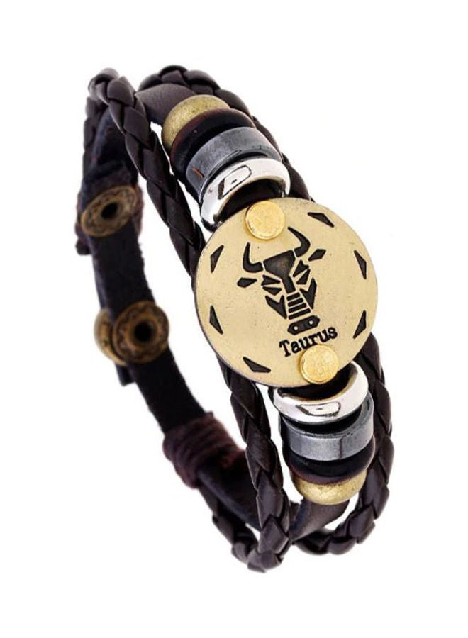 5esha Zodiac Designed Leather Bracelet - Image 1