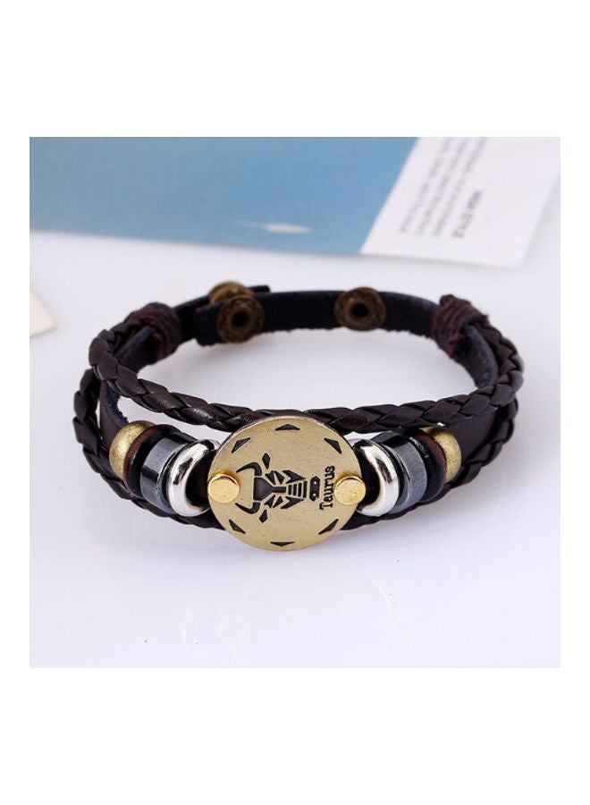 5esha Zodiac Designed Leather Bracelet - Image 2
