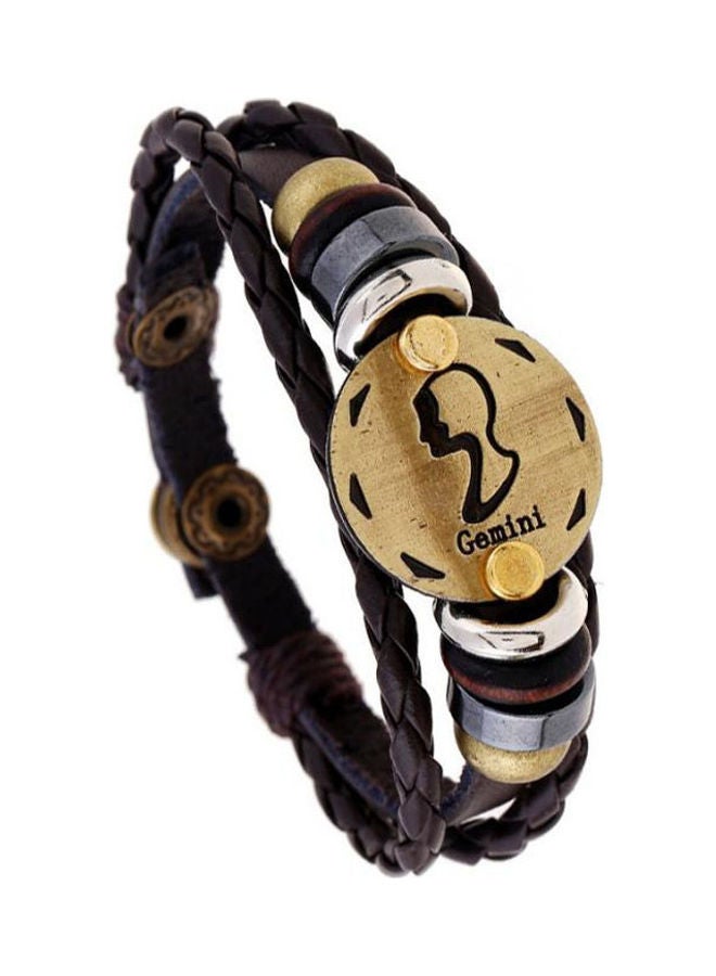 5esha Zodiac Designed Leather Bracelet - Image 1