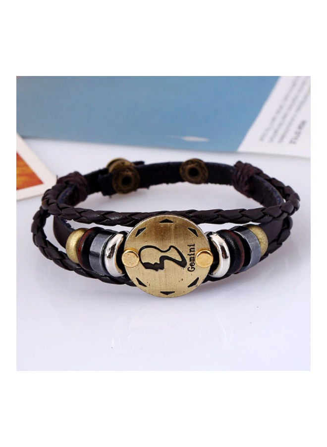 5esha Zodiac Designed Leather Bracelet - Image 2