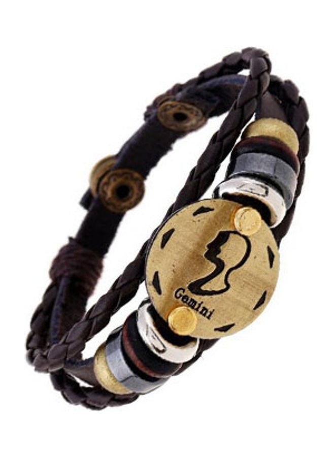 5esha Zodiac Designed Leather Bracelet - Image 3