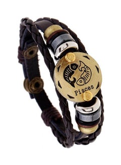 Zodiac Designed Leather Bracelet