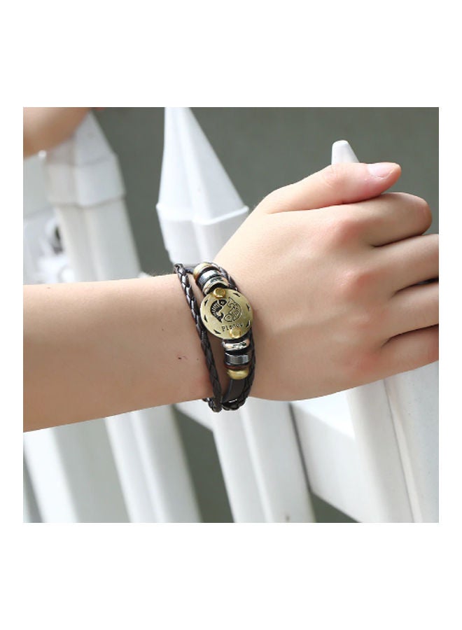 5esha - Zodiac Designed Leather Bracelet - Image 1
