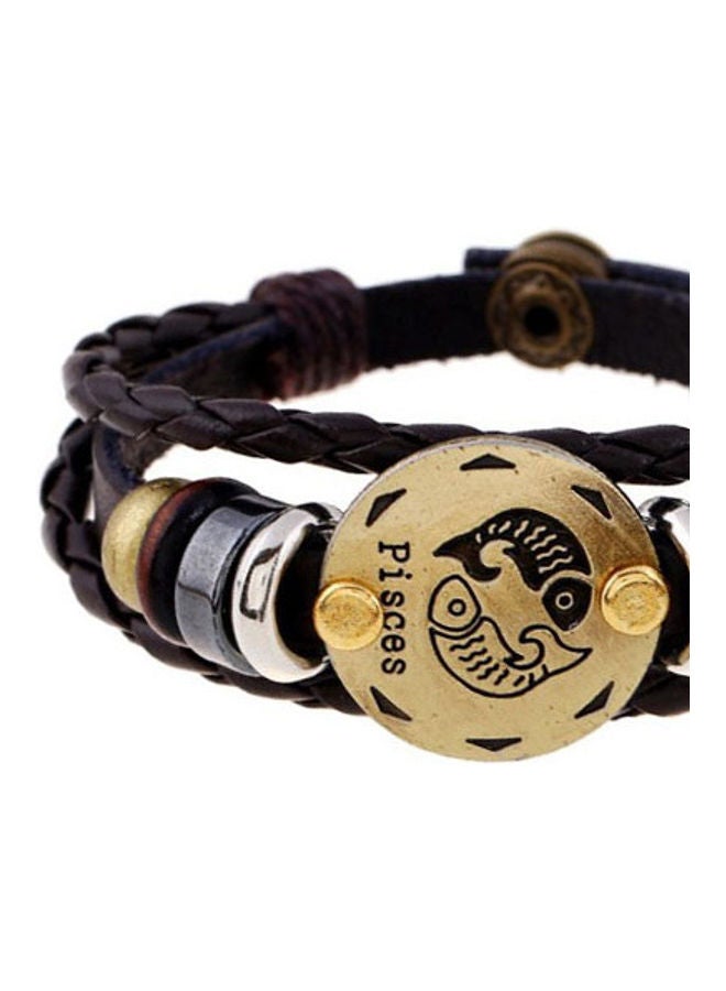 5esha - Zodiac Designed Leather Bracelet - Image 1