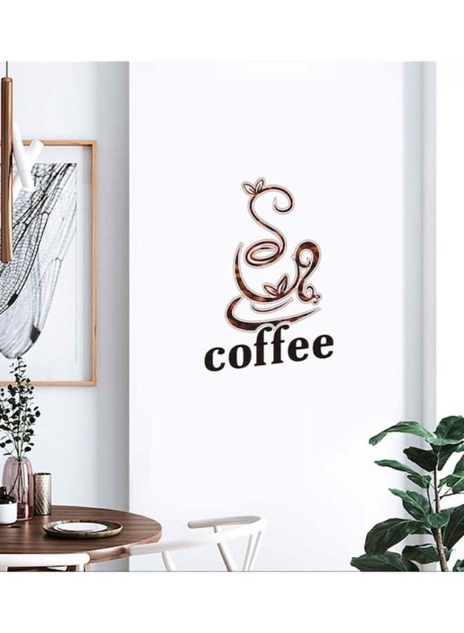 بيوينتي ملصق جداري بتصميم مبتكر على شكل كلمة "Coffee" أسود - Image 1