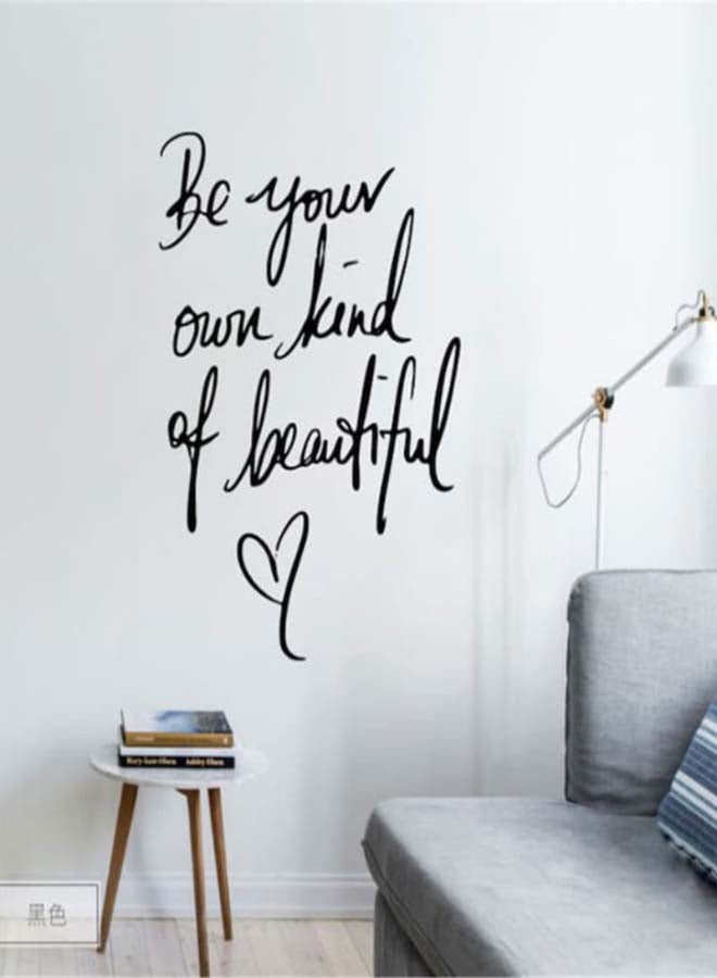 Beauenty Creative English Letters Decorative Wall Sticker Black 55 x 40cm - Image 3