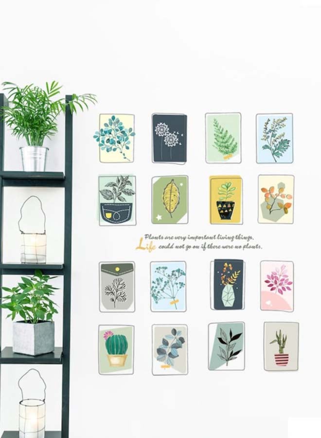 Beauenty Fresh Style Plant Pattern Wall Sticker Multicolour 60 x 90cm - Image 3