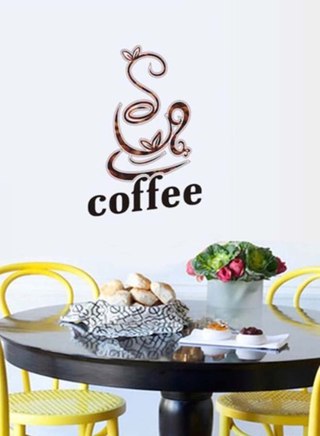 بيوينتي ملصق جداري بتصميم مبتكر على شكل كلمة "Coffee" أسود - Image 2