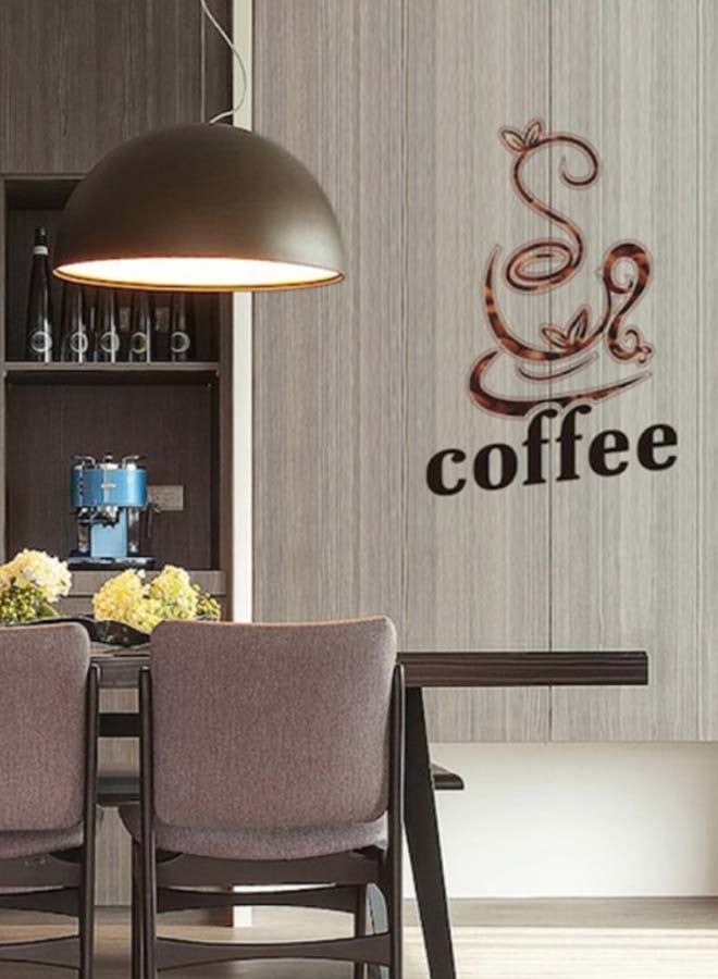 بيوينتي ملصق جداري بتصميم مبتكر على شكل كلمة "Coffee" أسود - Image 3