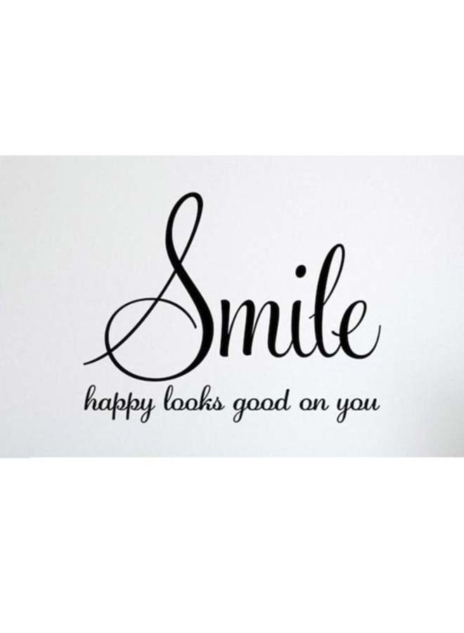 Beauenty Letter Printed Pattern Wall Sticker Black 58 x 45cm - Image 1