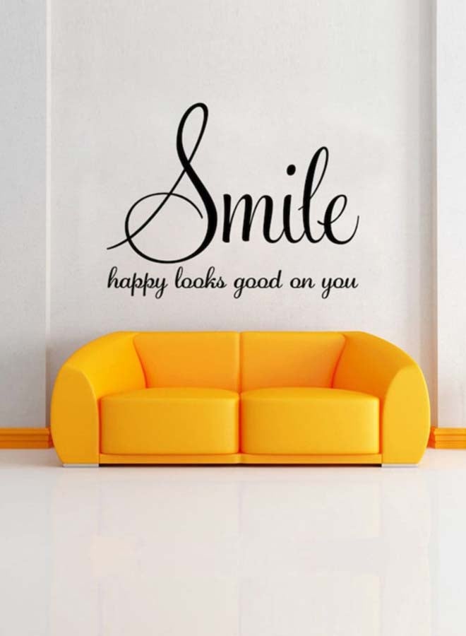 Beauenty Letter Printed Pattern Wall Sticker Black 58 x 45cm - Image 2