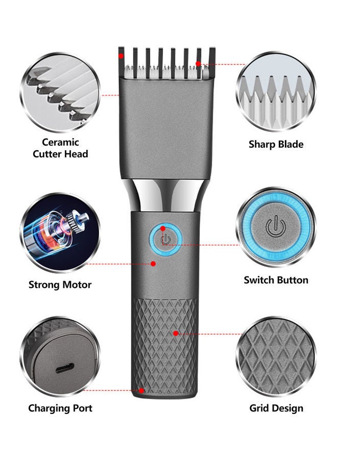 Adjustable Electric Hair Trimmer Set White 19.00x6.00x8.50cm - Image 3