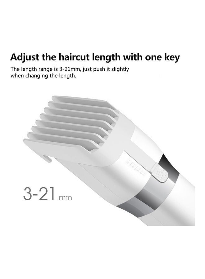 Adjustable Electric Hair Trimmer Set White 19.00x6.00x8.50cm - Image 4