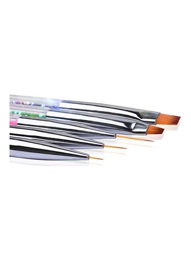 5-Piece Nail Art Drawing Brush Set Multicolour - Image 5