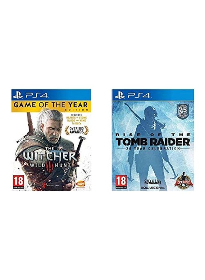 سي دي بروجكت ريد - The Witcher 3: Wild Hunt + Rise Of The Tomb Raider - PlayStation 4 (PS4) - PlayStation 4 (PS4) - Image 1