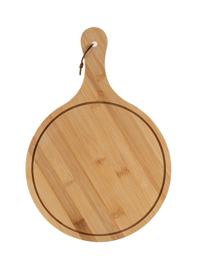 Home Style Round Pizza Plate Brown 24x26cm - Image 1