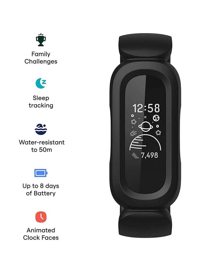 Fitbit - Ace 3 Activity Tracker For Kids With Animated Clock Faces Up To 8 Days Battery Life And Water Resistant Up To 50 m Black/Sport Red - Image 1
