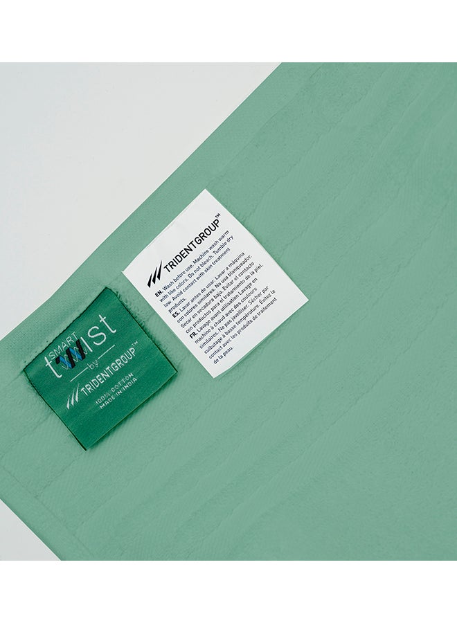 ترايدنت طقم مناشف حمام كبيرة سمارت تويست مكونة من قطعتين مصنوع من القطن 100% أخضر 90x150 سم أخضر 90x150سم - Image 3