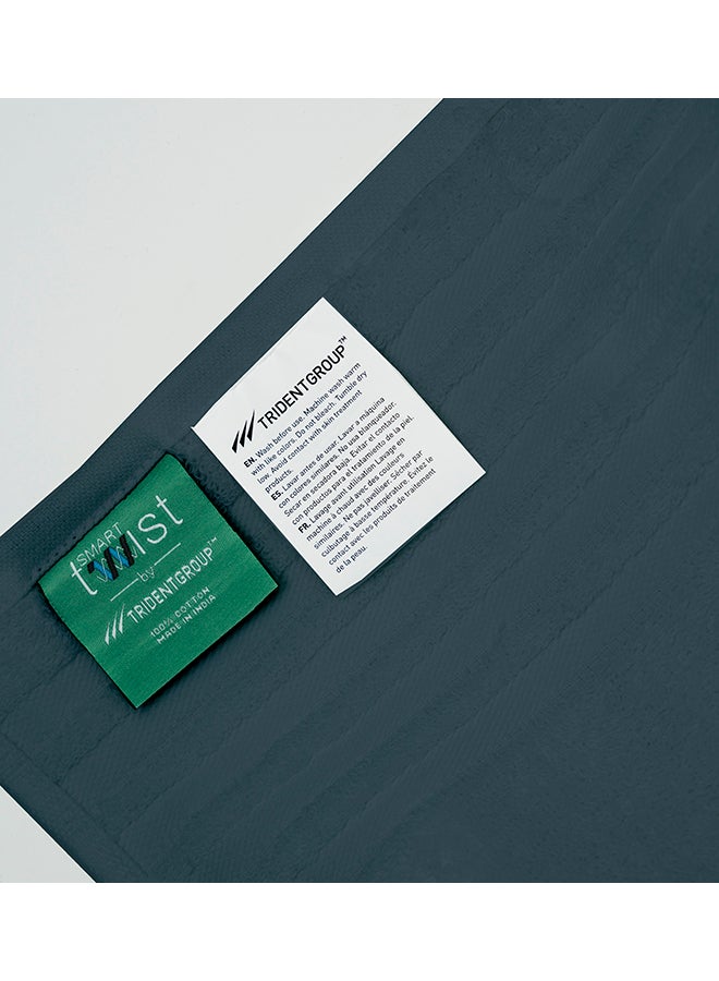 ترايدنت طقم مناشف حمام كبيرة سمارت تويست مكونة من قطعتين مصنوع من القطن 100% أزرق 70x130 سم - Image 3