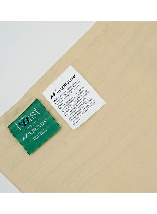 ترايدنت طقم مناشف حمام كبيرة سمارت تويست مكونة من قطعتين مصنوع من القطن 100% بيج 70x130 سم - Image 2