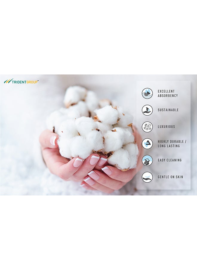 2-Piece 100% Cotton 500 GSM Plush Towel Set White 70x140cm - v1615790447/N43144078A_4