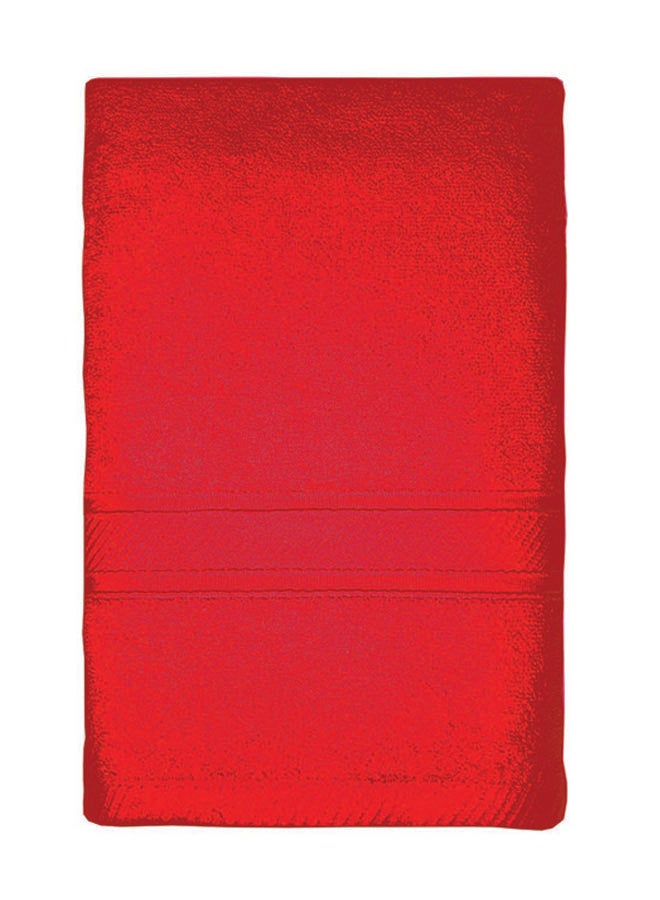 Trident 2-Piece 100% Cotton 500 GSM Plush Towel Set Red 70x140cm  - Image 1
