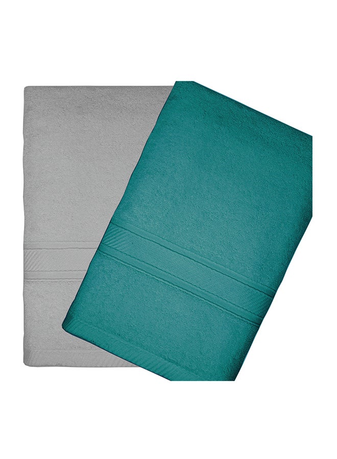 ترايدنت طقم مناشف استحمام فاخرة من القطن 100% بوزن 500 جرام، مكون من قطعتين - Image 1