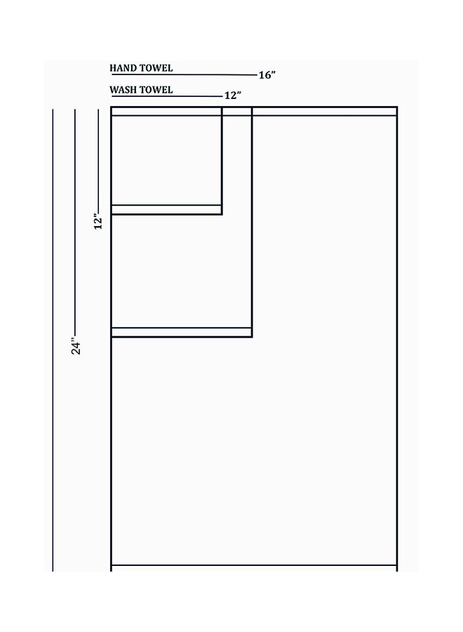 ترايدنت طقم مناشف فاخرة من القطن 100% بوزن 500 جرام، مكون من 4 قطع - Image 4
