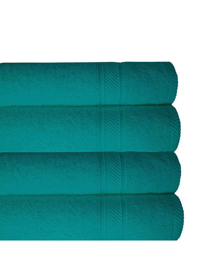 4-Piece 100% Cotton 500 GSM Plush Towel Set Green 70x140cm - v1615790450/N43144090A_1