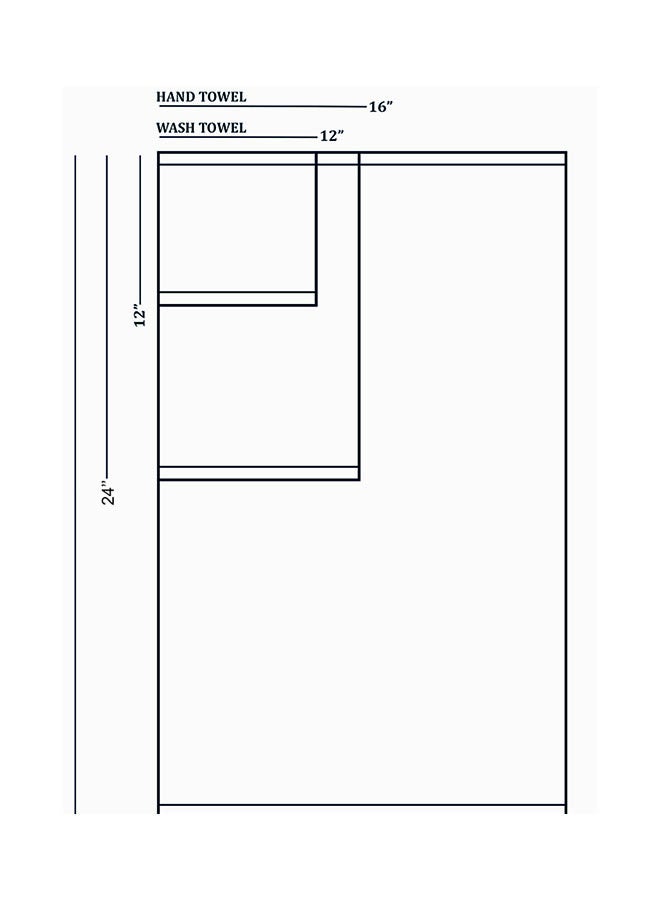 ترايدنت طقم مناشف فاخرة من القطن 100% بوزن 500 جرام، مكون من 4 قطع - Image 5