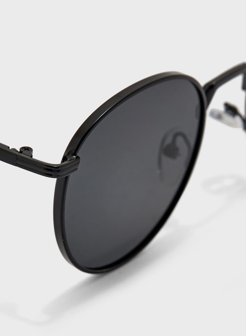 Seventy Five Men's Casual Full Rim Round Sunglasses SS1209 - Image 3