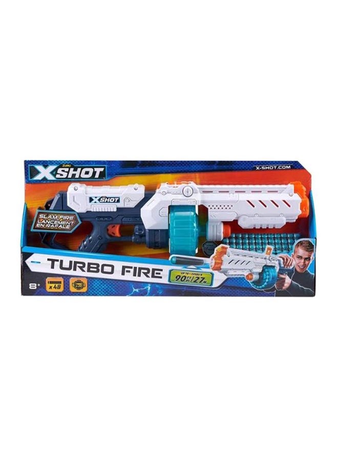 Lightweight Compact Rich Authentic Design Excel Turbo Fire Blaster With Darts Toy 23.62x4.72x11.02inch