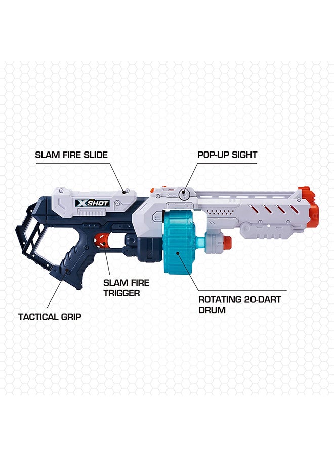 Lightweight Compact Rich Authentic Design Excel Turbo Fire Blaster With Darts Toy 23.62x4.72x11.02inch