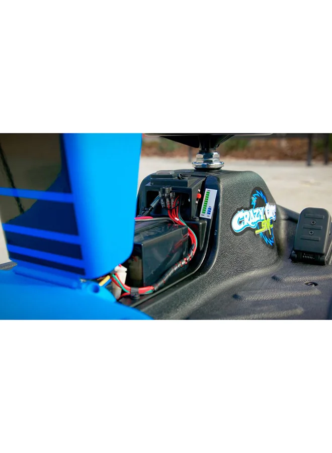 Razor Razor Crazy Cart Shift - Electric Go Kart for Kids 6+ with 360° Auto Drift Steering, 8 mph Max Speed, Low Speed Setting & 40 Minute Ride Time, 5 Mile Range, Ride On with 12V 5Ah Battery - Black & Blue Multicolour ‎77.1x52.5x32.5cm