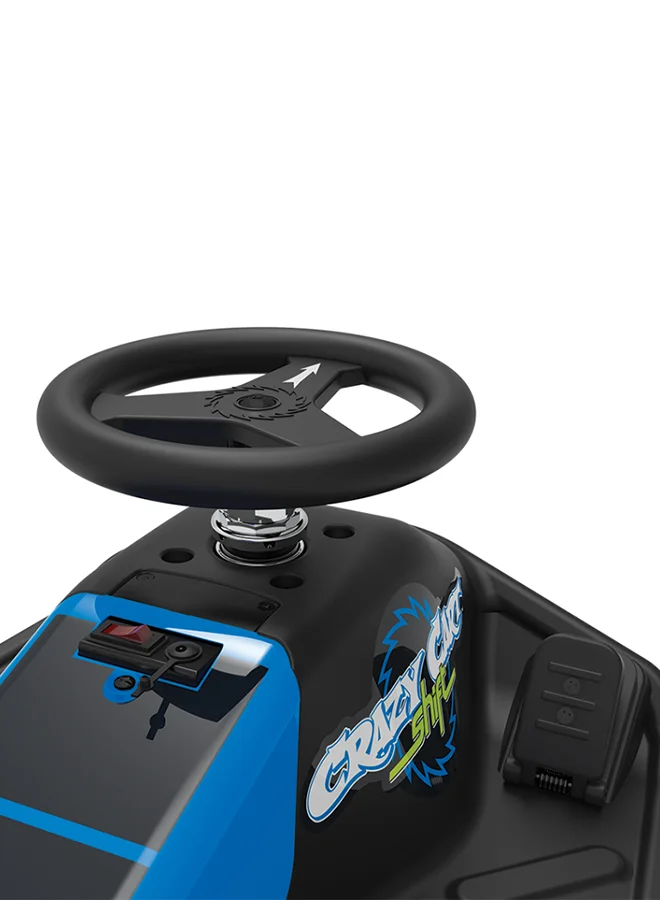 Razor Razor Crazy Cart Shift - Electric Go Kart for Kids 6+ with 360° Auto Drift Steering, 8 mph Max Speed, Low Speed Setting & 40 Minute Ride Time, 5 Mile Range, Ride On with 12V 5Ah Battery - Black & Blue Multicolour ‎77.1x52.5x32.5cm