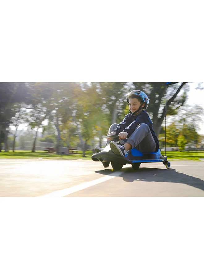 Razor Razor Crazy Cart Shift - Electric Go Kart for Kids 6+ with 360° Auto Drift Steering, 8 mph Max Speed, Low Speed Setting & 40 Minute Ride Time, 5 Mile Range, Ride On with 12V 5Ah Battery - Black & Blue Multicolour ‎77.1x52.5x32.5cm