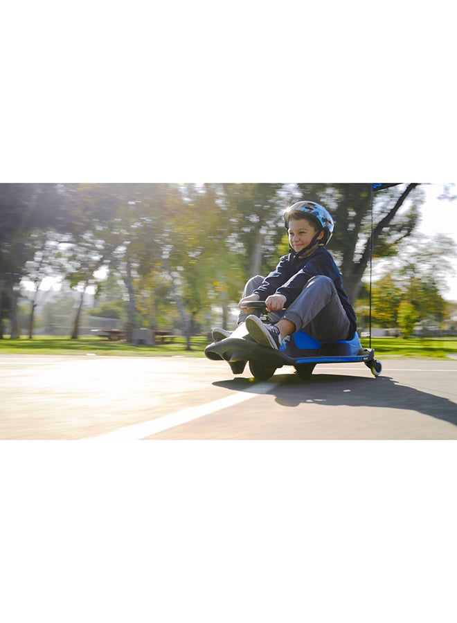 Razor - Razor Crazy Cart Shift - Electric Go Kart for Kids 6+ with 360° Auto Drift Steering, 8 mph Max Speed, Low Speed Setting & 40 Minute Ride Time, 5 Mile Range, Ride On with 12V 5Ah Battery - Black & Blue Multicolour ‎77.1x52.5x32.5cm - Image 1