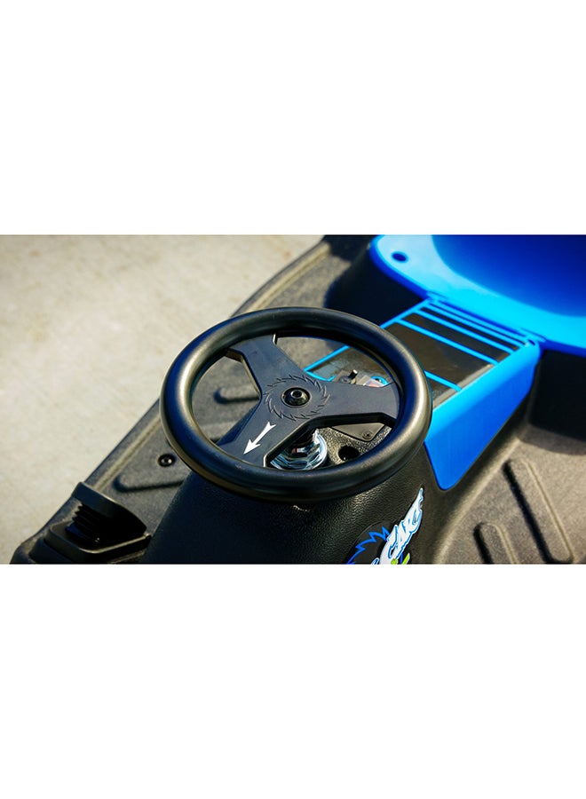 Razor - Razor Crazy Cart Shift - Electric Go Kart for Kids 6+ with 360° Auto Drift Steering, 8 mph Max Speed, Low Speed Setting & 40 Minute Ride Time, 5 Mile Range, Ride On with 12V 5Ah Battery - Black & Blue Multicolour ‎77.1x52.5x32.5cm - Image 1